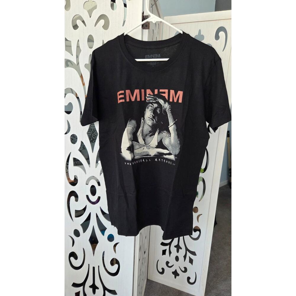 Eminem Marshall Mathers LP Graphic Tee Black Size L Rap Hip Hop Shirt Nwot
